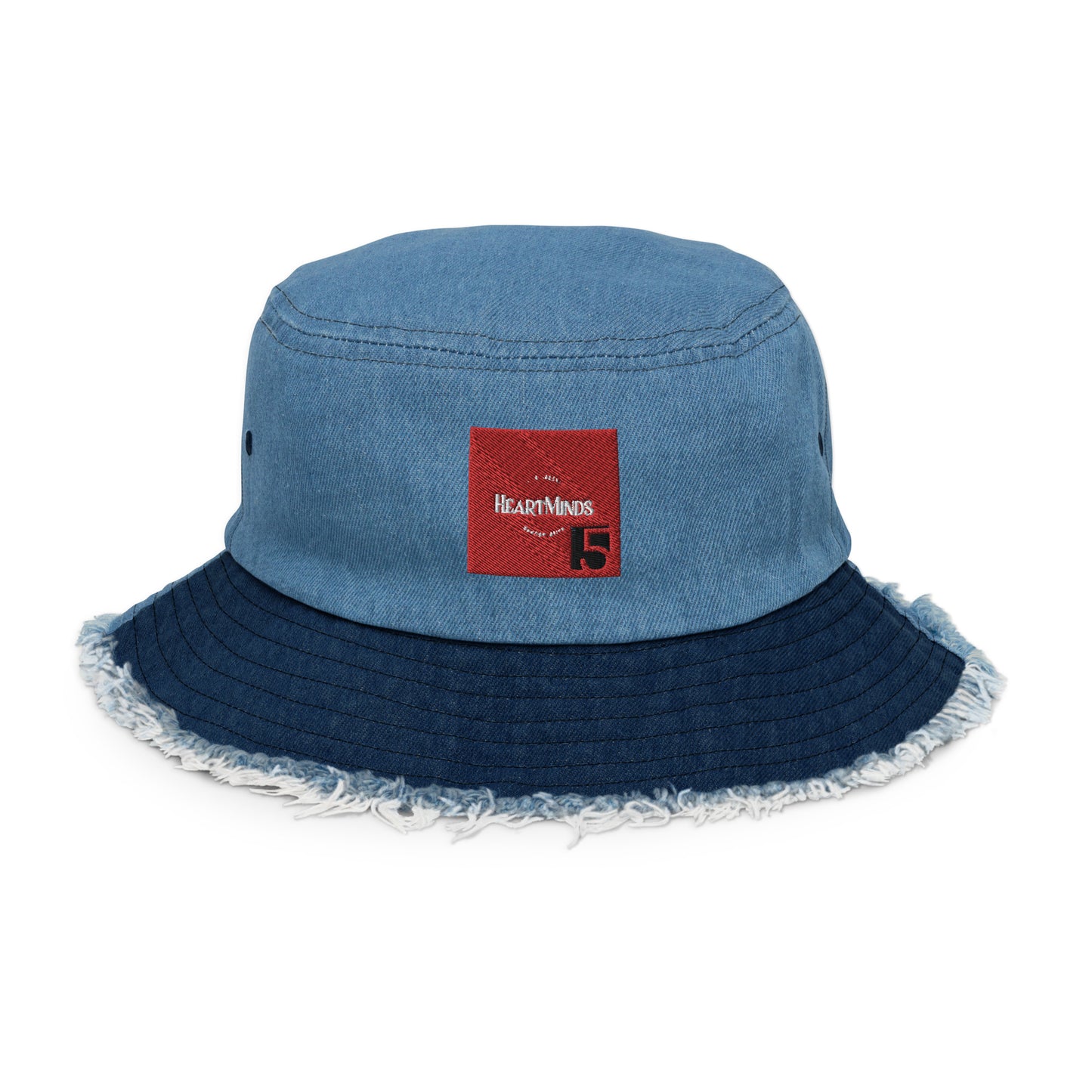 HeartMinds Distressed Denim Bucket Hat