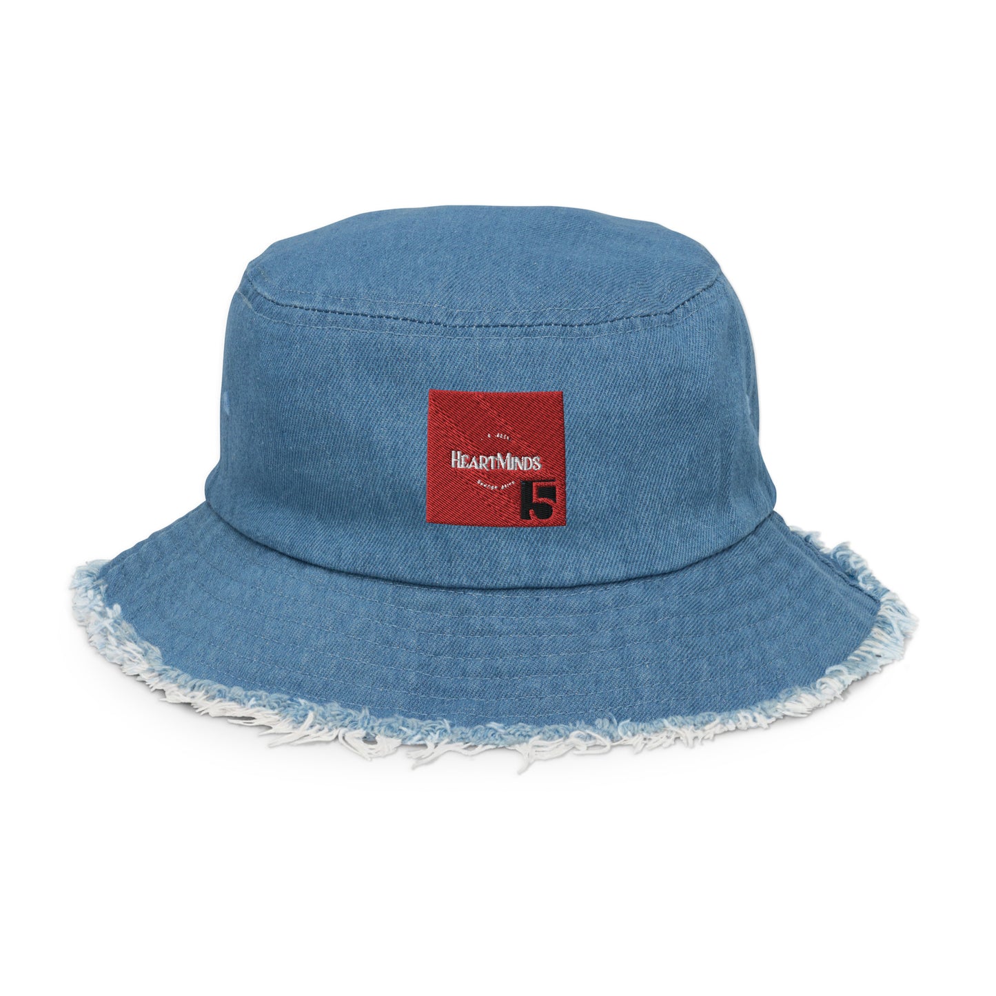 HeartMinds Distressed Denim Bucket Hat