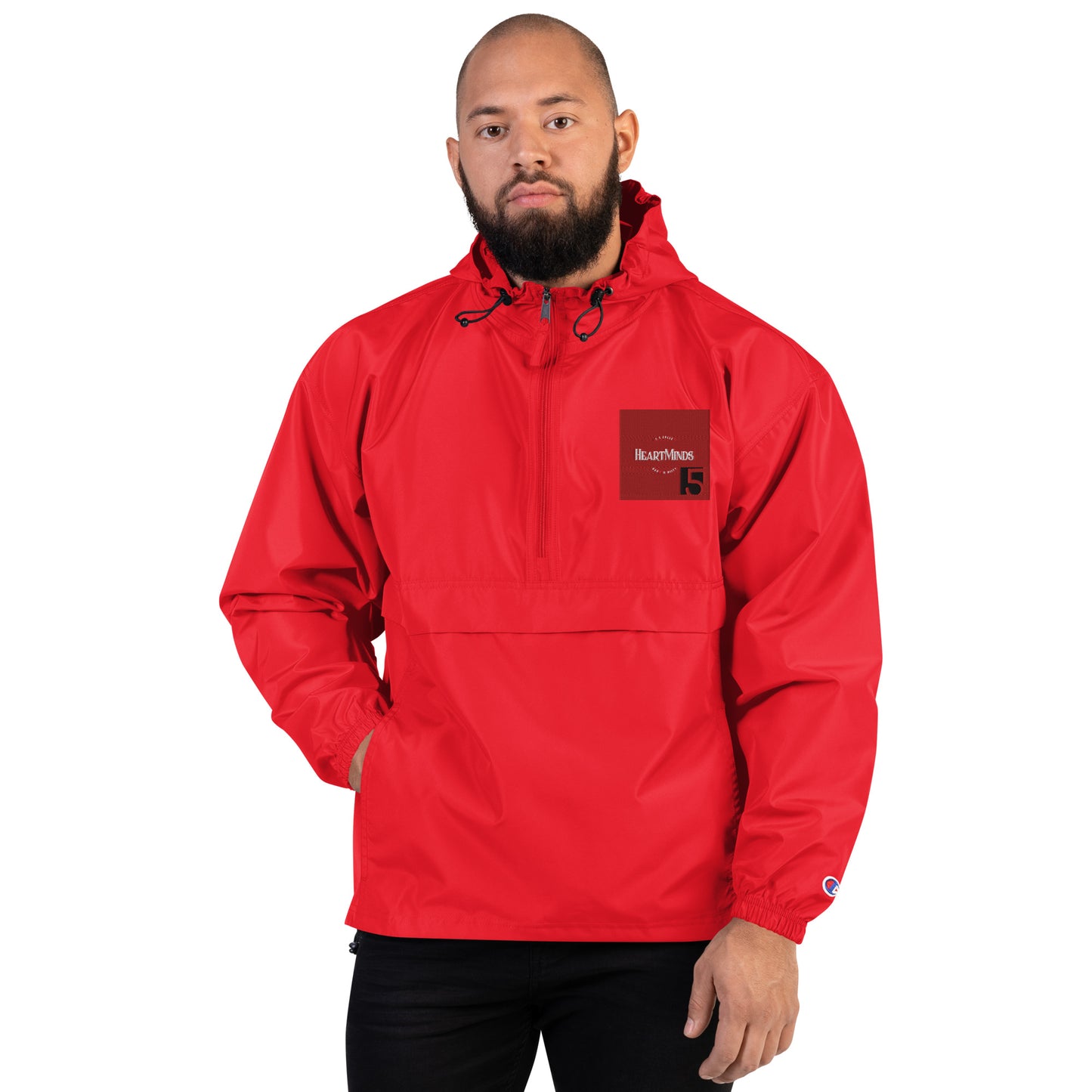 HeartMinds Embroidered Champion Packable Jacket